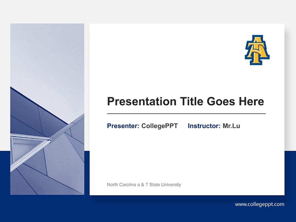 North Carolina a & T State University General Purpose PPT Template4:3 ratio PPT effect preview image6