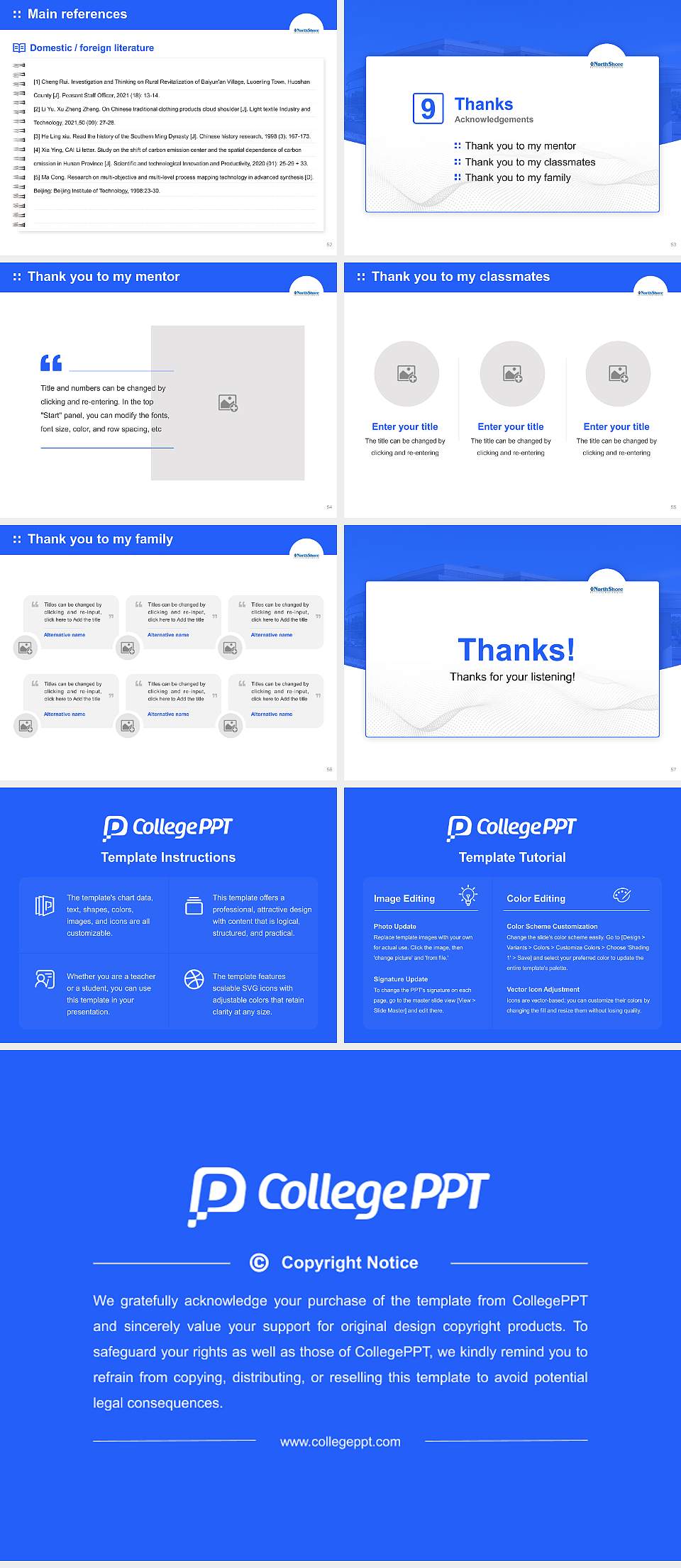 Northshore University Healthsystem School of Nurse Anesthesia Graduation Thesis Defense PPT Template4:3 ratio PPT effect preview image7