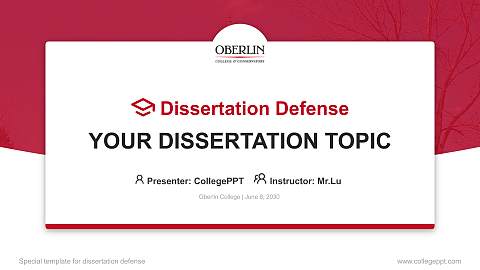 Oberlin College Graduation Thesis Defense PPT Template
