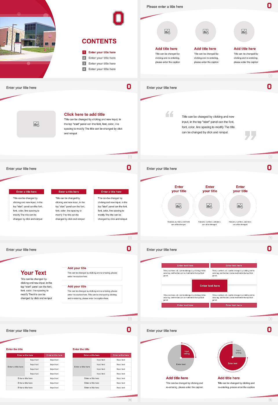 Ohio State University-Mansfield Campus Course/Courseware Creation PPT Template16:9 ratio PPT effect preview image2