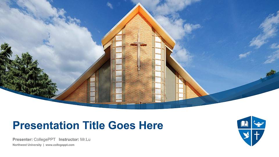 Northwest University Course/Courseware Creation PPT Template16:9 ratio PPT effect preview image