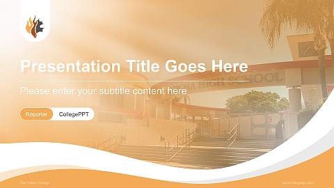 Oak Valley College Lecture Sharing and Networking Event PPT Template