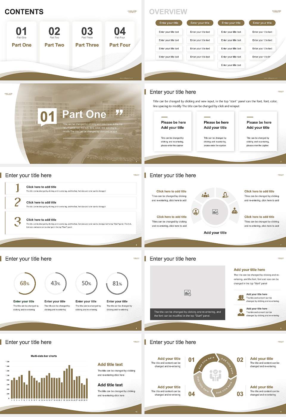 Oakland University Lecture Sharing and Networking Event PPT Template16:9 ratio PPT effect preview image2