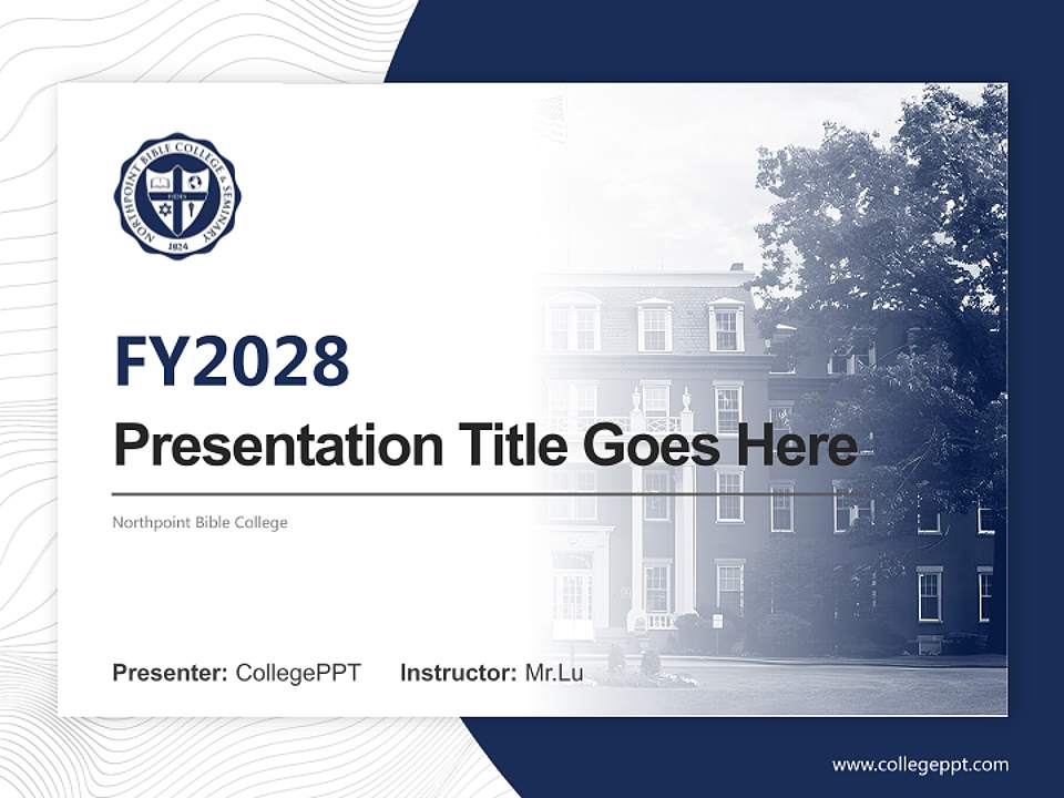 Northpoint Bible College Academic Presentation/Research Findings Report PPT Template4:3 ratio PPT effect preview image5