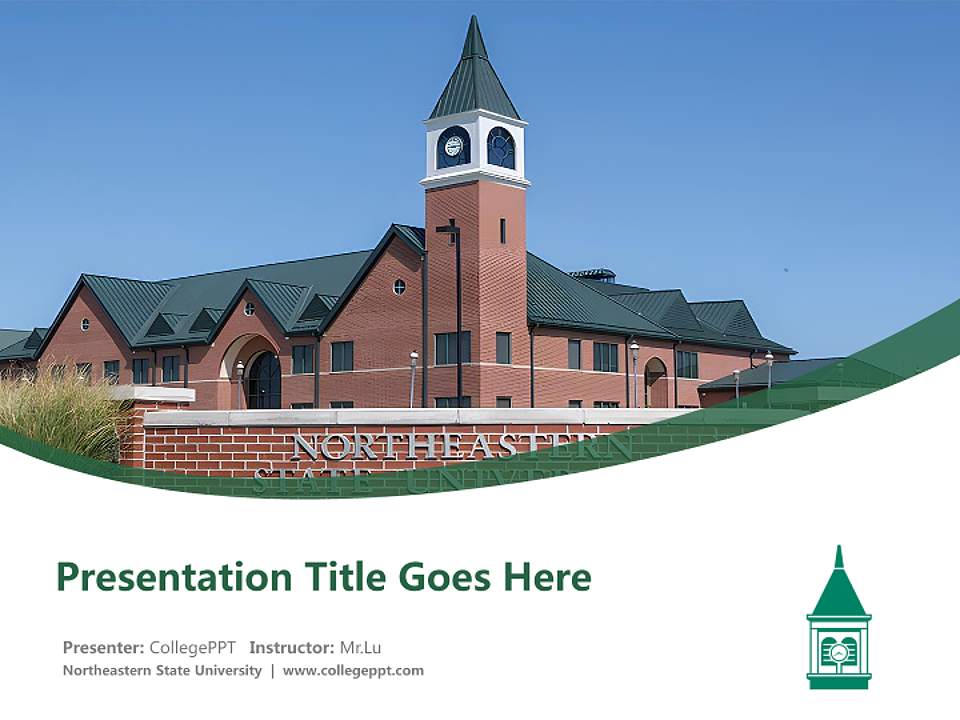 Northeastern State University Course/Courseware Creation PPT Template4:3 ratio PPT effect preview image5