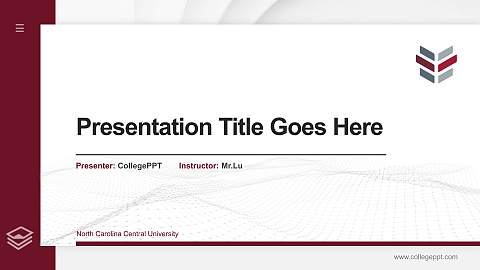 North Carolina Central University Thesis Proposal/Graduation Defense PPT Template