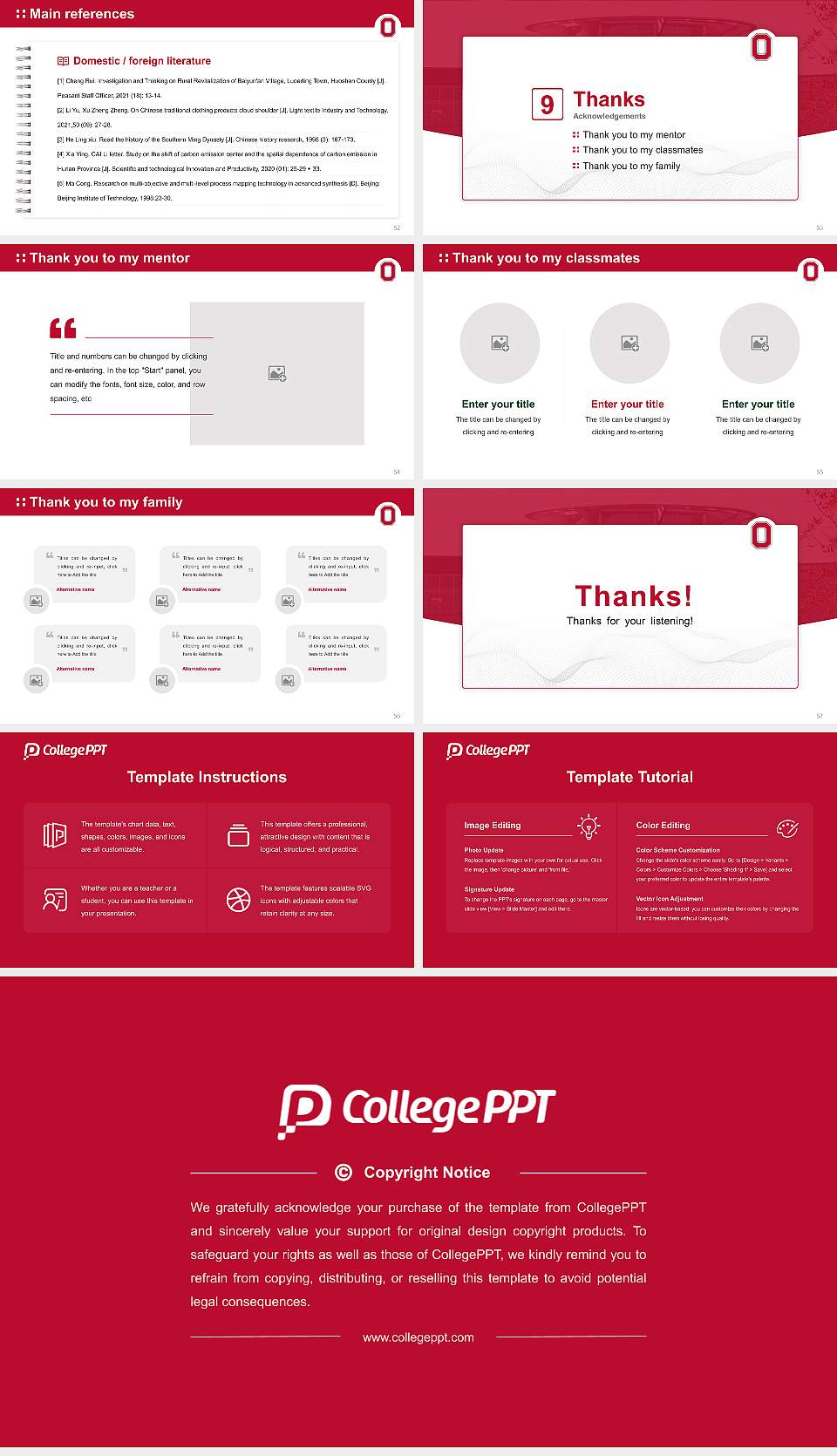 Ohio State University-Marion Campus Graduation Thesis Defense PPT Template16:9 ratio PPT effect preview image7