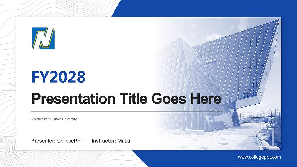 Northeastern Illinois University Academic Presentation/Research Findings Report PPT Template16:9 ratio PPT effect preview image