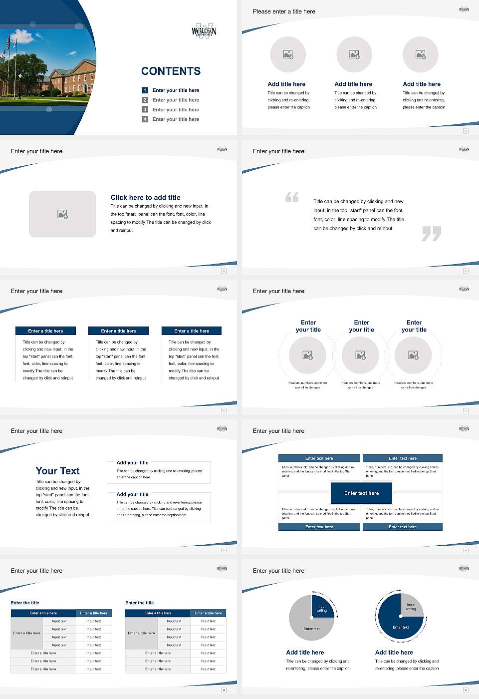 North Carolina Wesleyan College Course/Courseware Creation PPT Template16:9 ratio PPT effect preview image2