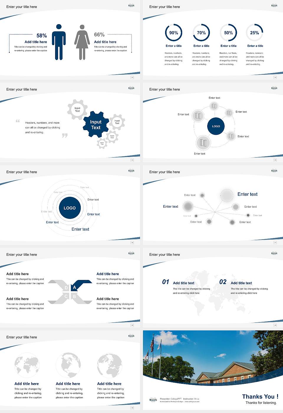 North Carolina Wesleyan College Course/Courseware Creation PPT Template16:9 ratio PPT effect preview image4