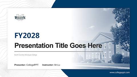 North Carolina Wesleyan College Academic Presentation/Research Findings Report PPT Template