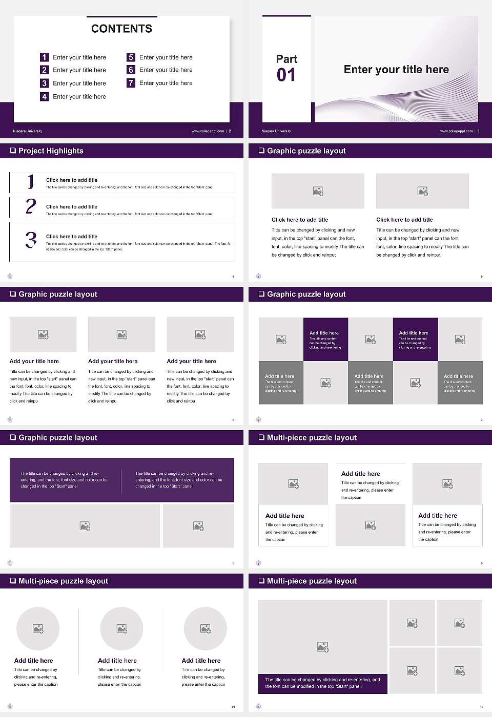 Niagara University General Purpose PPT Template16:9 ratio PPT effect preview image2