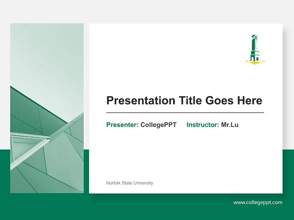 Norfolk State University General Purpose PPT Template4:3 ratio PPT effect preview image6