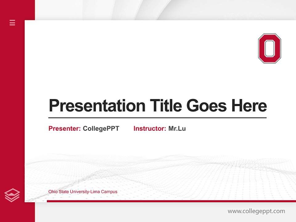 Ohio State University-Lima Campus Thesis Proposal/Graduation Defense PPT Template4:3 ratio PPT effect preview image5