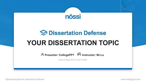 Nossi College of Art Graduation Thesis Defense PPT Template