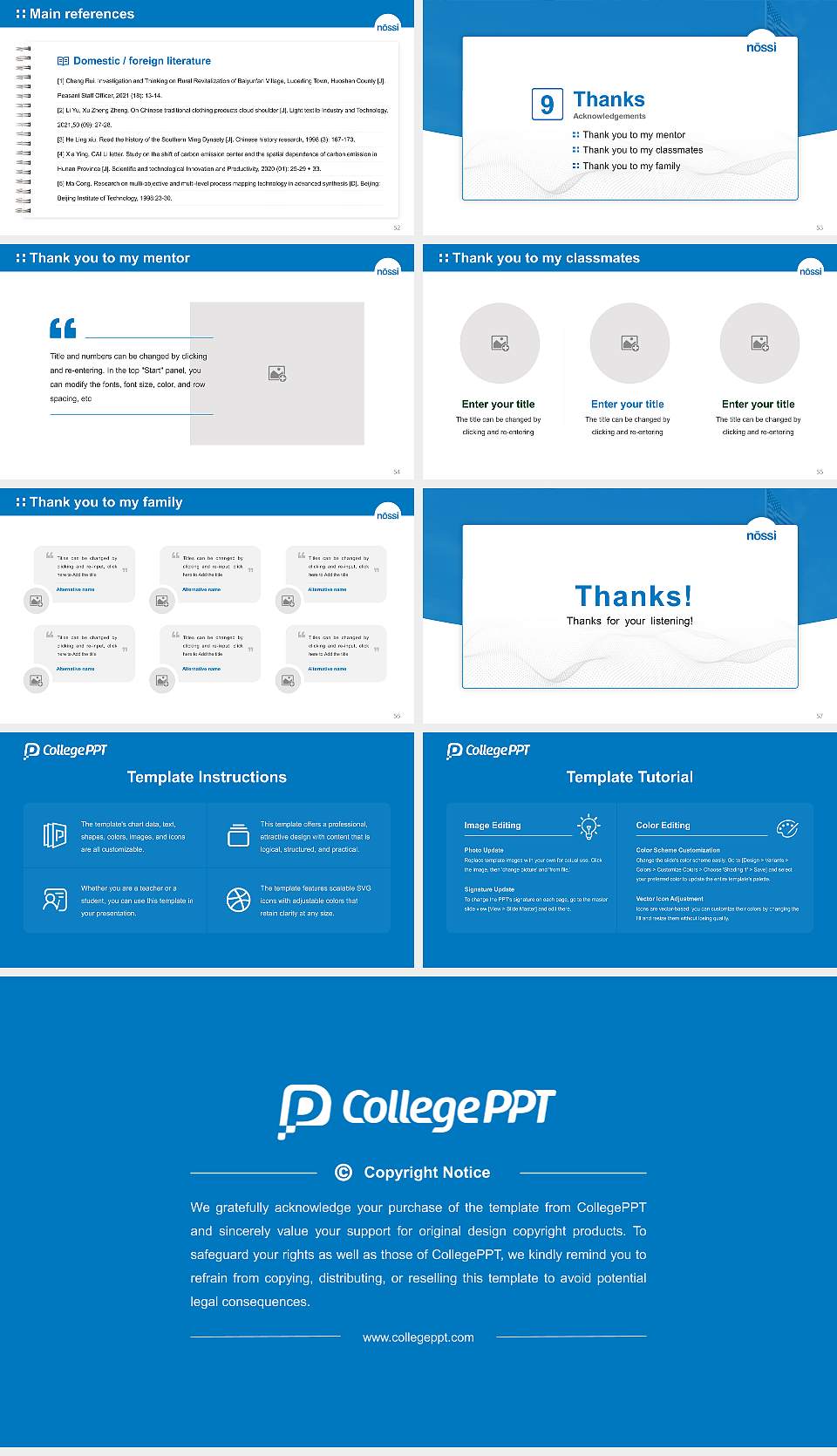 Nossi College of Art Graduation Thesis Defense PPT Template16:9 ratio PPT effect preview image7