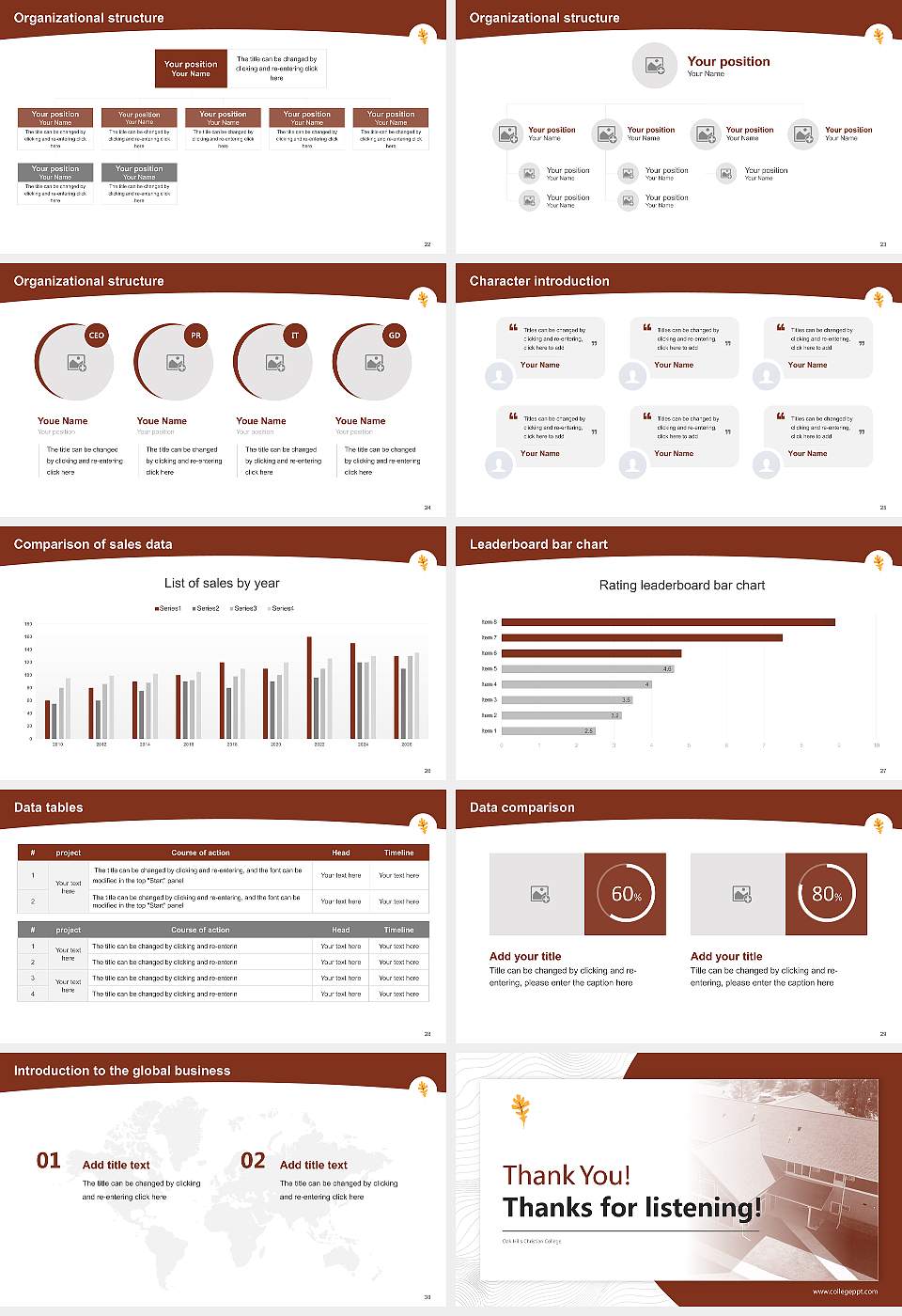 Oak Hills Christian College Academic Presentation/Research Findings Report PPT Template16:9 ratio PPT effect preview image4