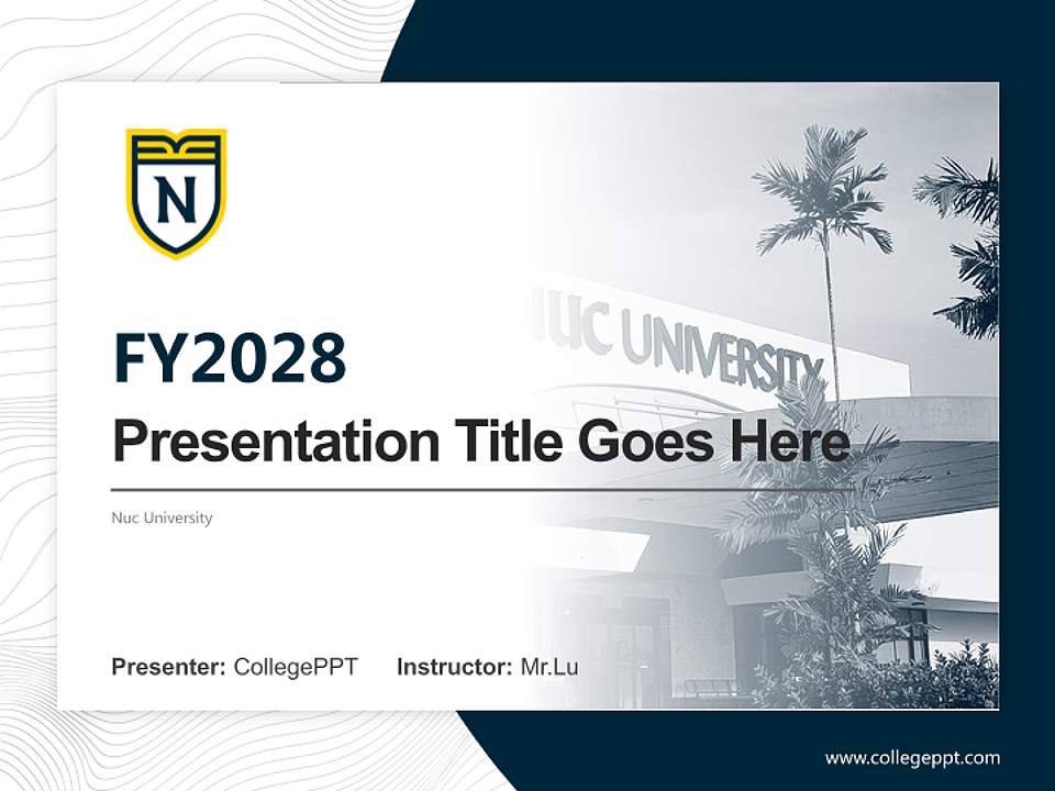 Nuc University Academic Presentation/Research Findings Report PPT Template4:3 ratio PPT effect preview image5