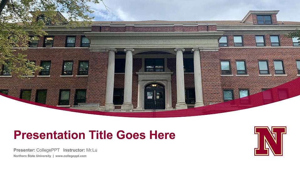 Northern State University Course/Courseware Creation PPT Template16:9 ratio PPT effect preview image1