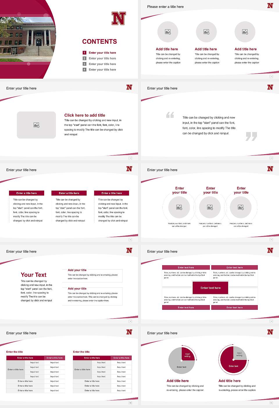 Northern State University Course/Courseware Creation PPT Template16:9 ratio PPT effect preview image2