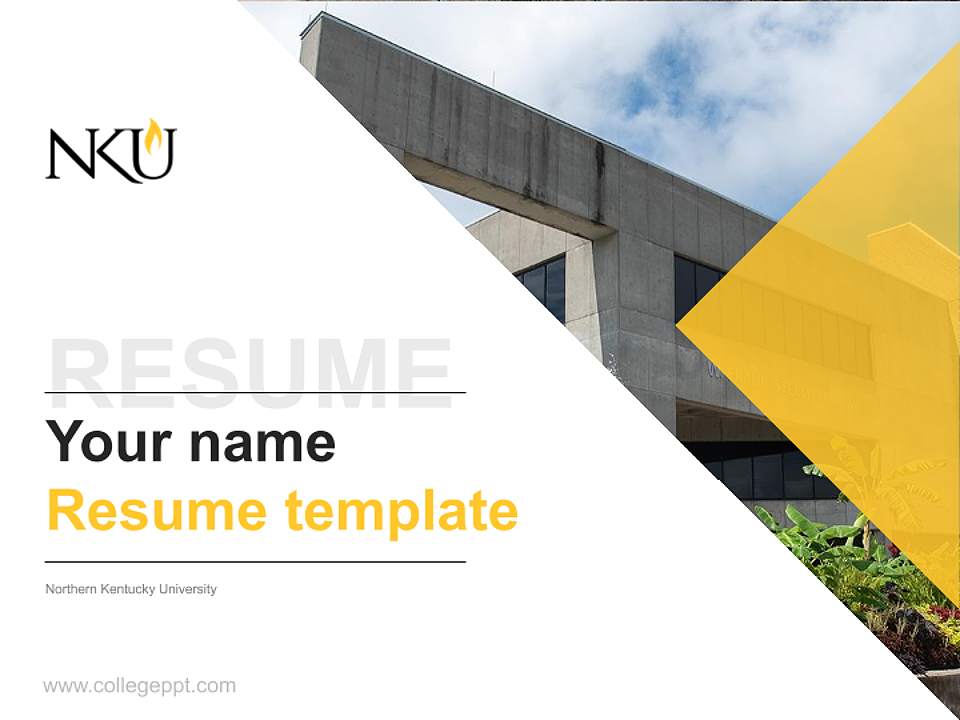 Northern Kentucky University Resume PPT Template4:3 ratio PPT effect preview image5