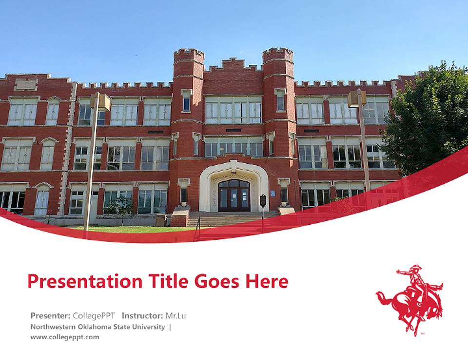 Northwestern Oklahoma State University Course/Courseware Creation PPT Template4:3 ratio PPT effect preview image5