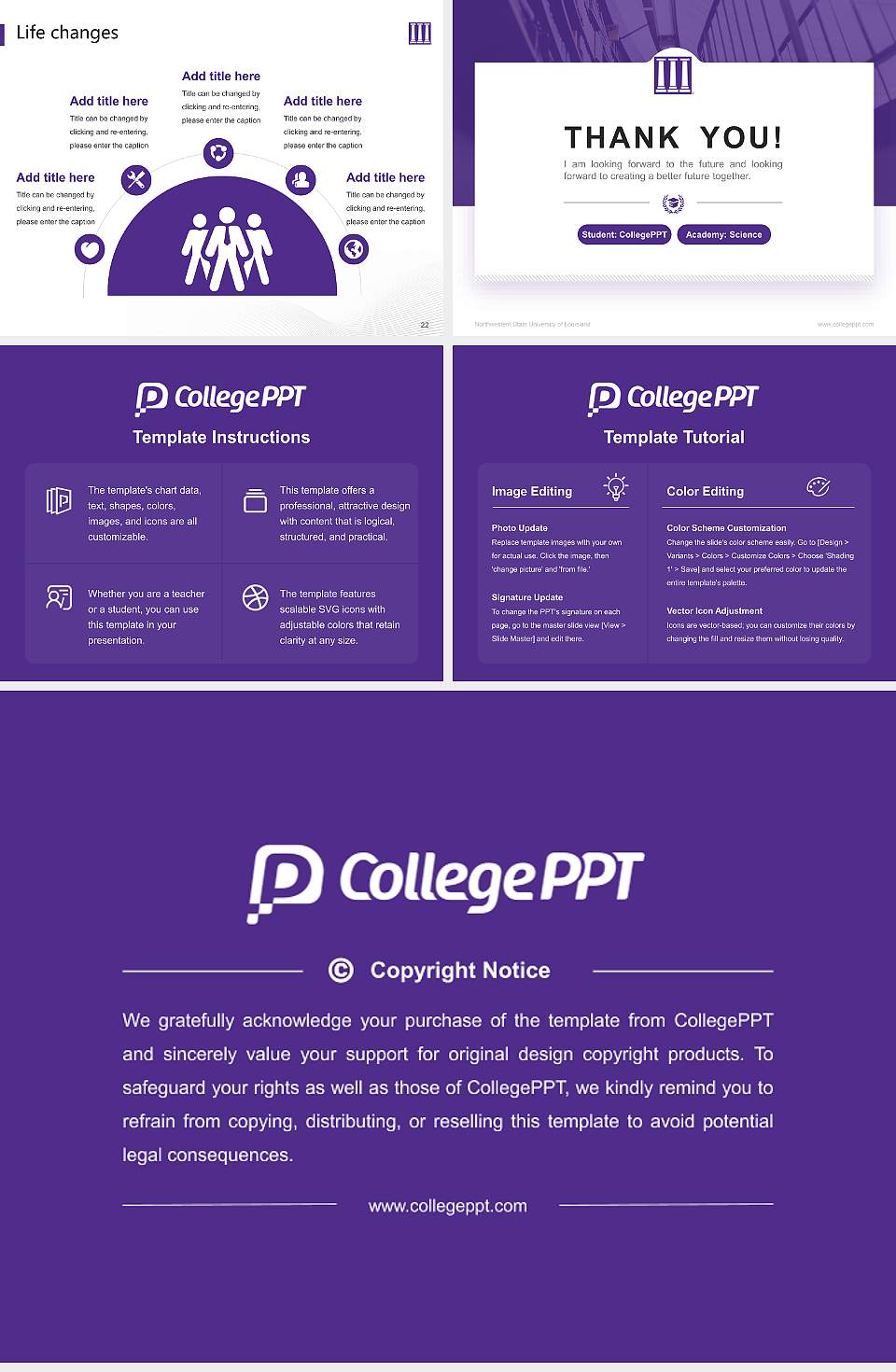 Northwestern State University of Louisiana National Scholarship Defense PPT Template4:3 ratio PPT effect preview image4