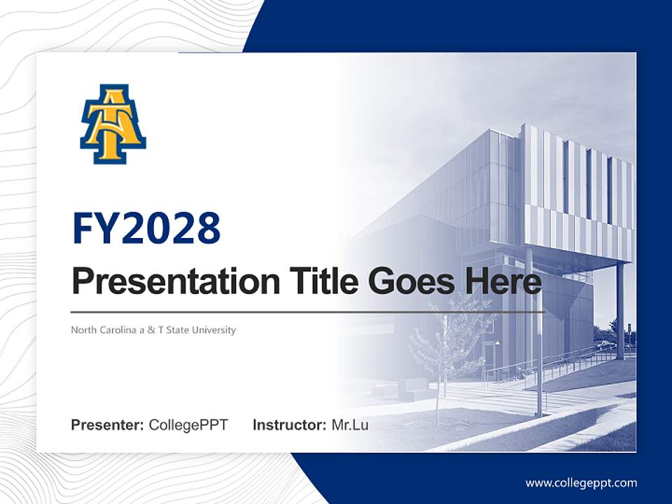 North Carolina a & T State University Academic Presentation/Research Findings Report PPT Template4:3 ratio PPT effect preview image5