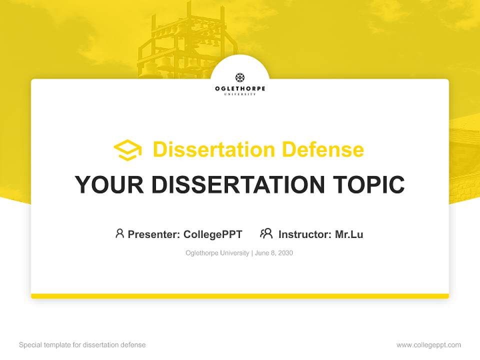 Oglethorpe University Graduation Thesis Defense PPT Template4:3 ratio PPT effect preview image7