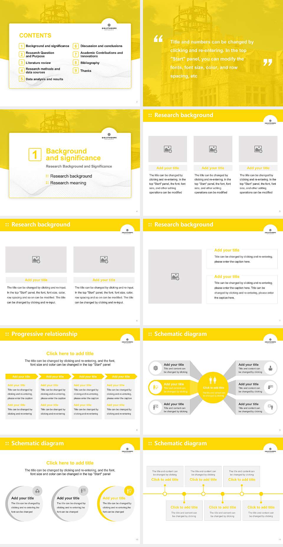 Oglethorpe University Graduation Thesis Defense PPT Template4:3 ratio PPT effect preview image2