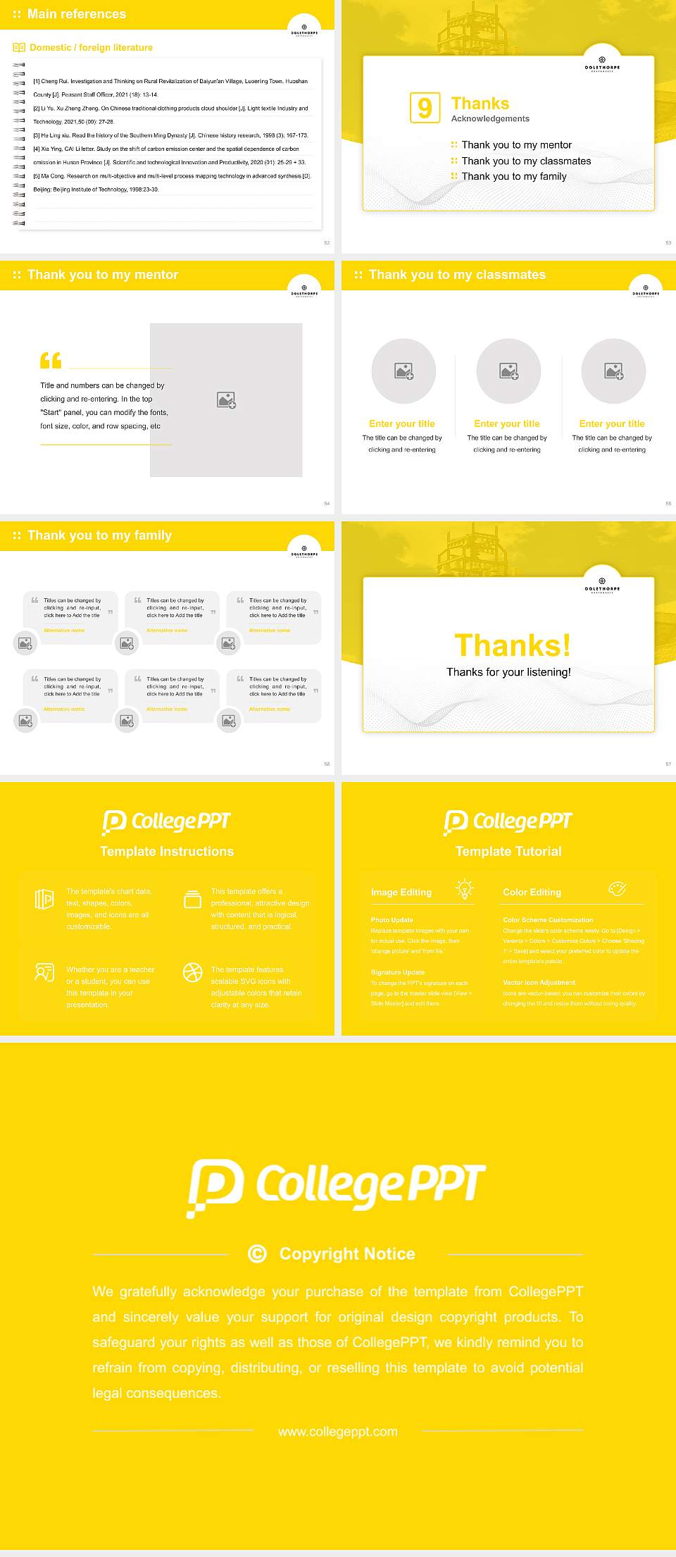Oglethorpe University Graduation Thesis Defense PPT Template4:3 ratio PPT effect preview image7