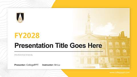 Ohio Dominican University Academic Presentation/Research Findings Report PPT Template