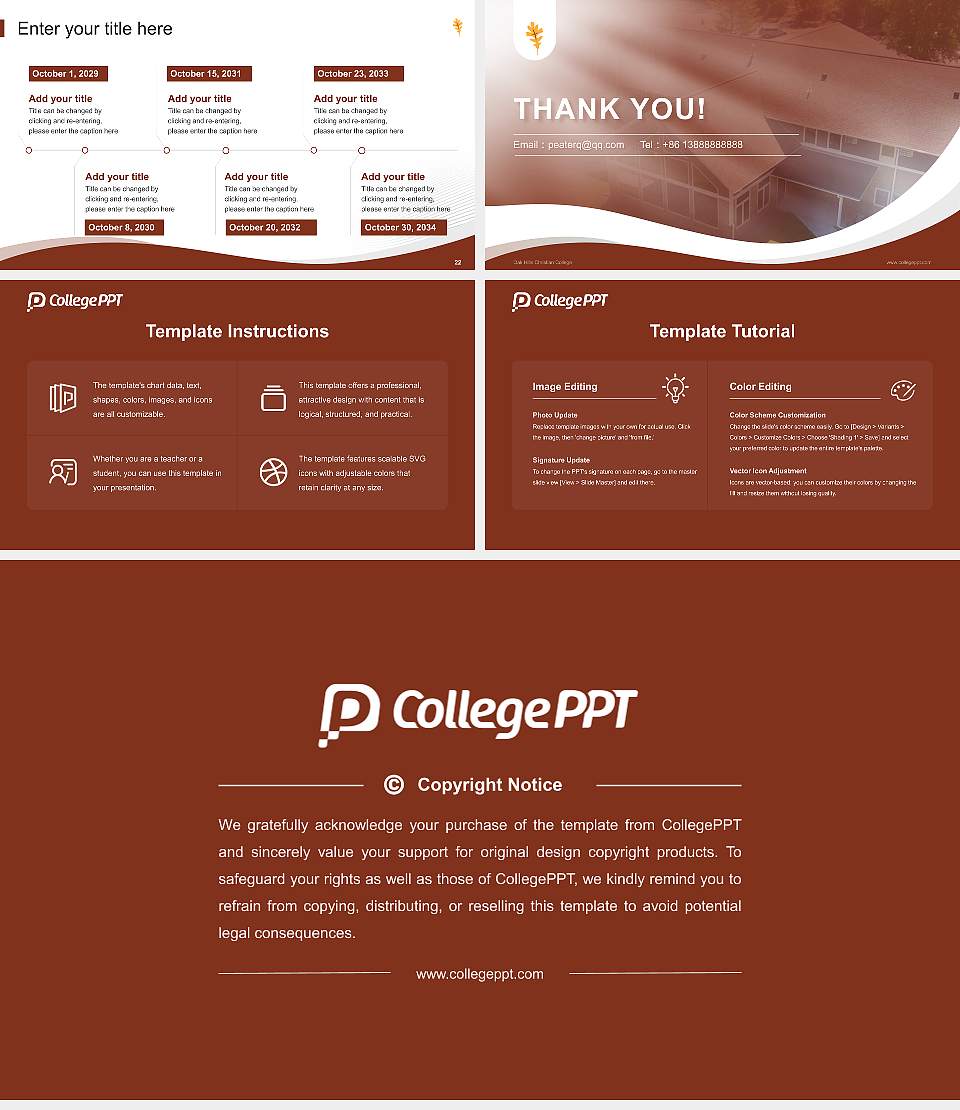 Oak Hills Christian College Lecture Sharing and Networking Event PPT Template16:9 ratio PPT effect preview image4