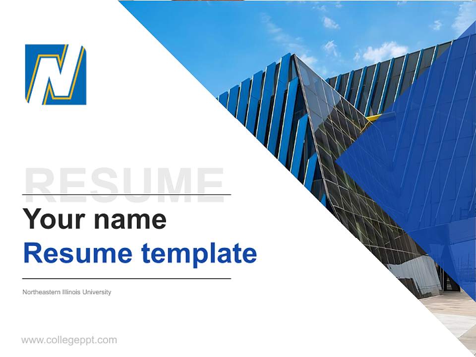 Northeastern Illinois University Resume PPT Template4:3 ratio PPT effect preview image5