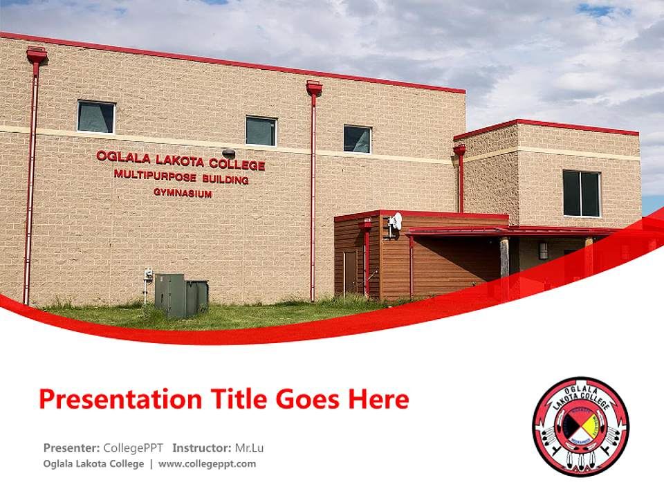 Oglala Lakota College Course/Courseware Creation PPT Template4:3 ratio PPT effect preview image5
