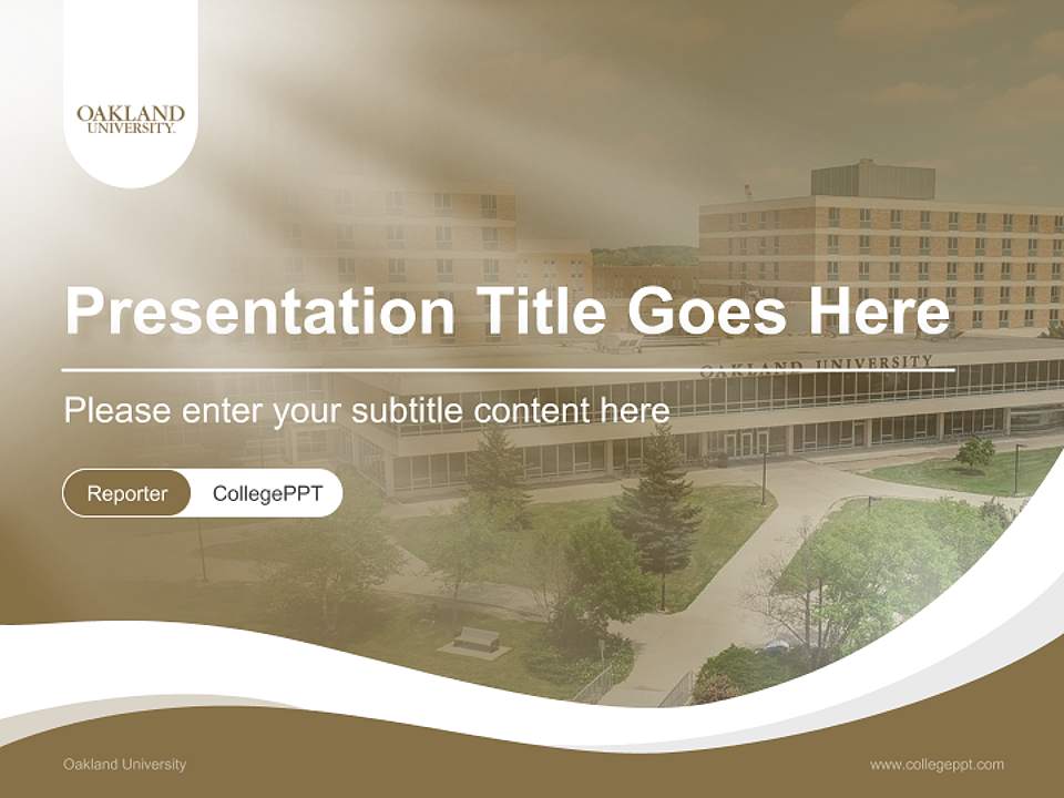 Oakland University Lecture Sharing and Networking Event PPT Template4:3 ratio PPT effect preview image4