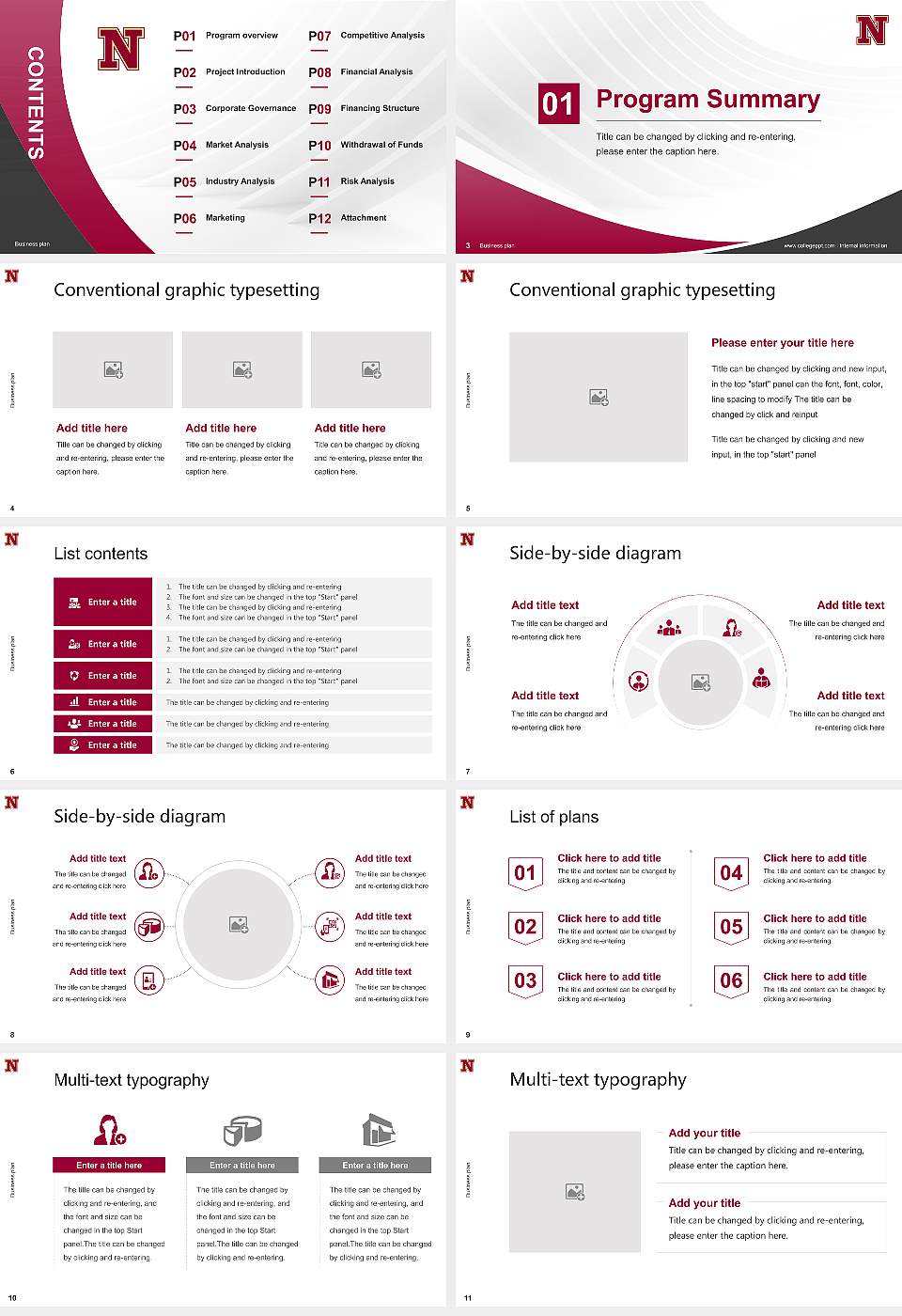 Northern State University Competition/Entrepreneurship Contest PPT Template16:9 ratio PPT effect preview image2