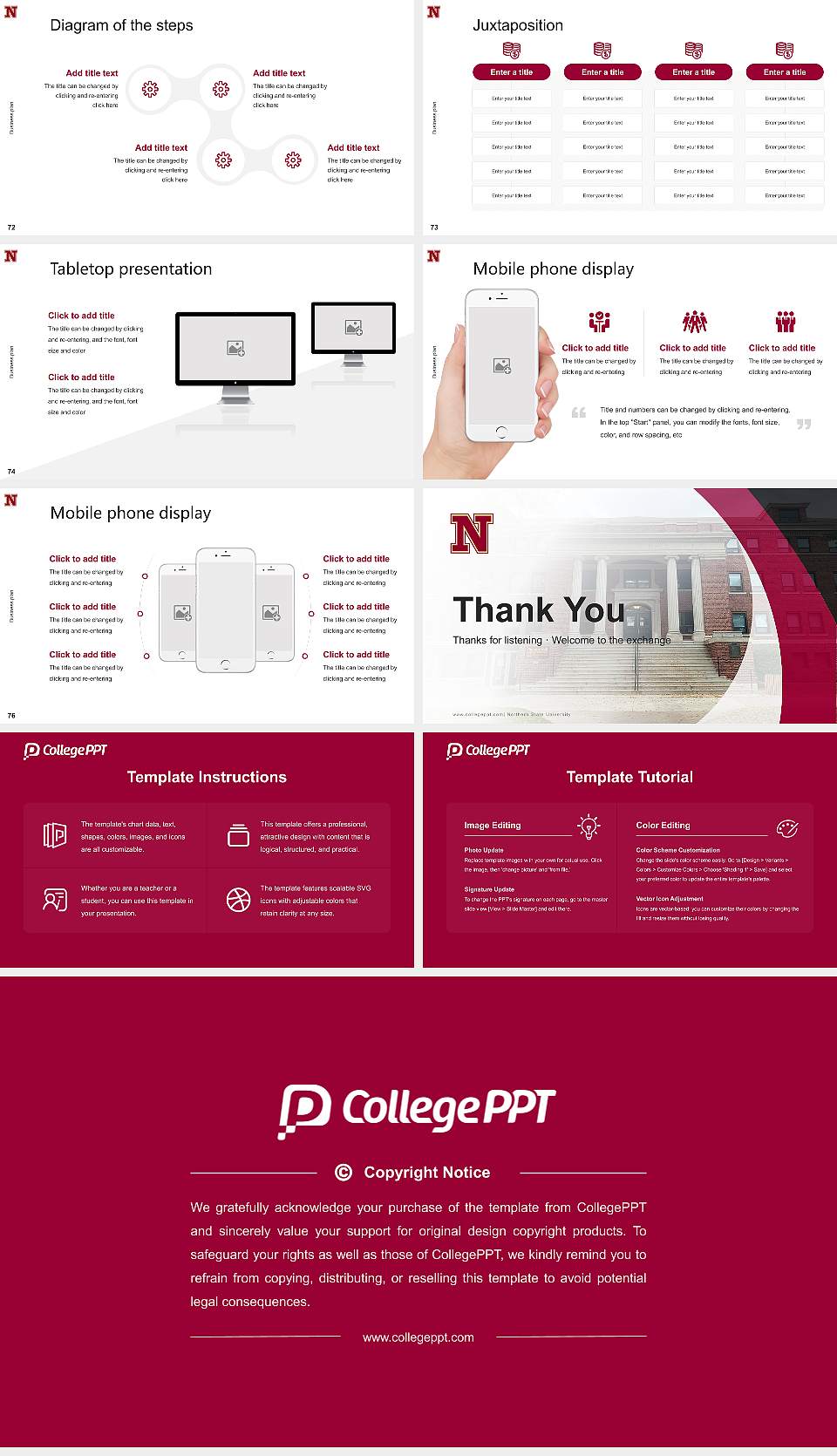 Northern State University Competition/Entrepreneurship Contest PPT Template16:9 ratio PPT effect preview image9