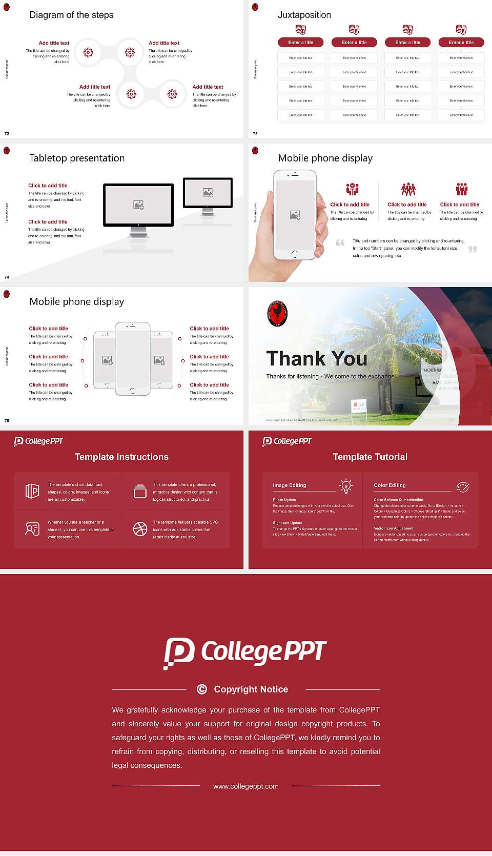 Northern Marianas College Competition/Entrepreneurship Contest PPT Template16:9 ratio PPT effect preview image9