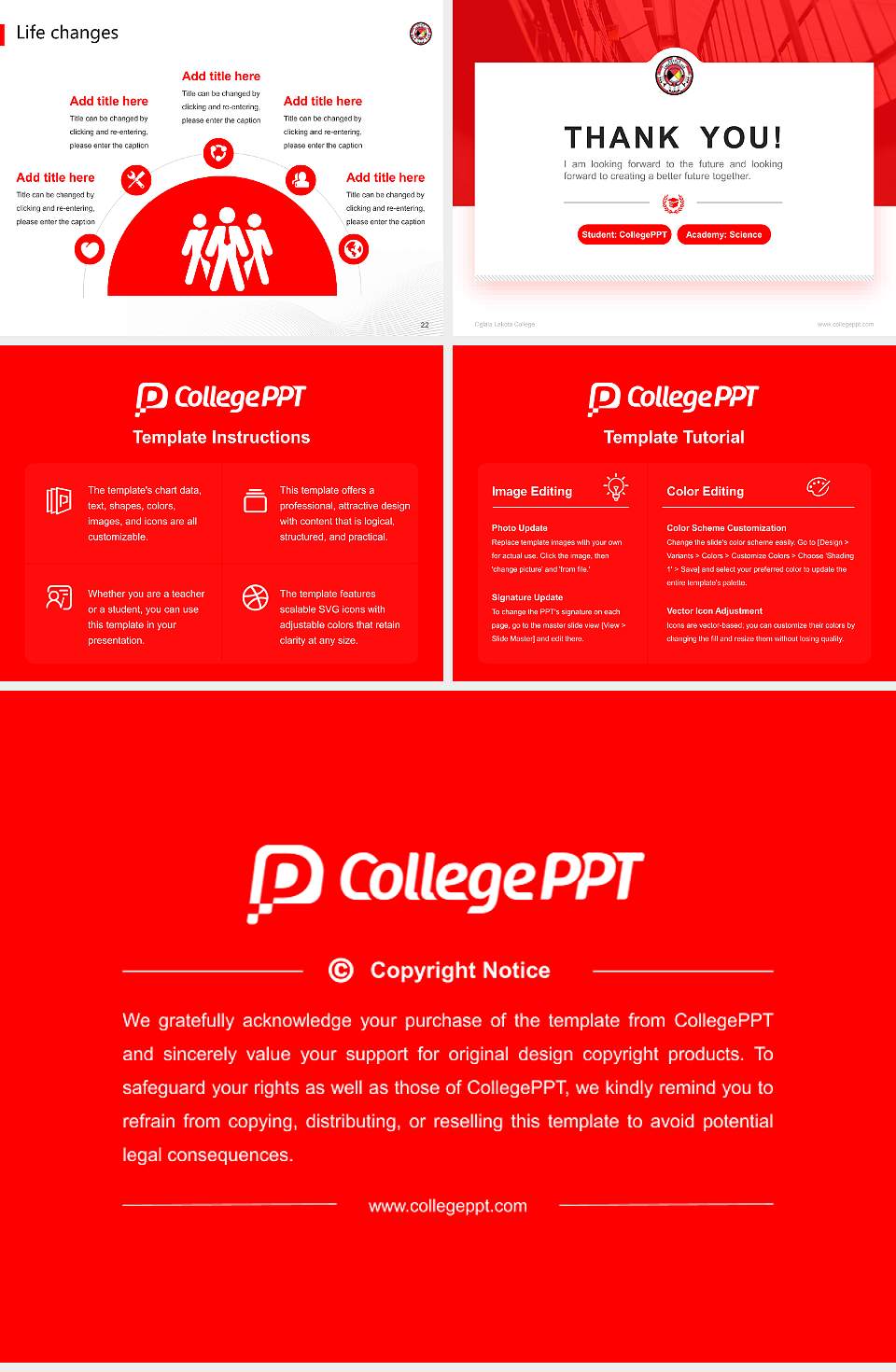 Oglala Lakota College National Scholarship Defense PPT Template4:3 ratio PPT effect preview image4