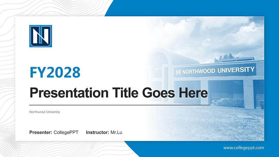 Northwood University Academic Presentation/Research Findings Report PPT Template16:9 ratio PPT effect preview image