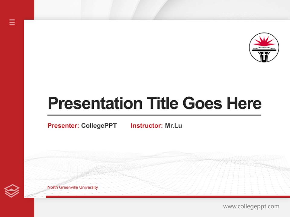 North Greenville University Thesis Proposal/Graduation Defense PPT Template4:3 ratio PPT effect preview image5