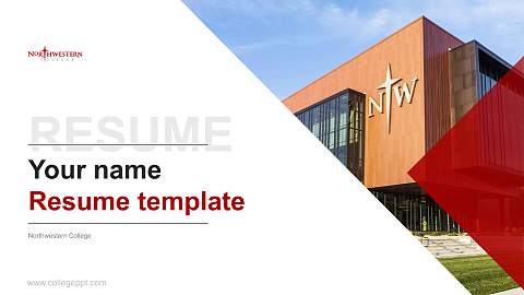 Northwestern College Resume PPT Template