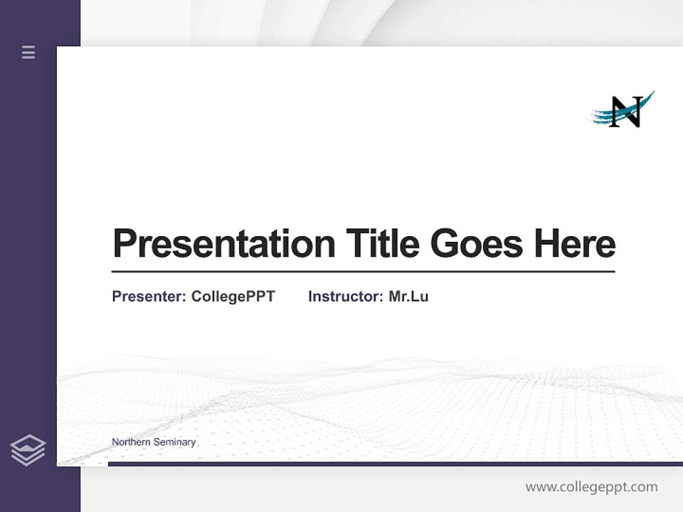 Northern Seminary Thesis Proposal/Graduation Defense PPT Template4:3 ratio PPT effect preview image5