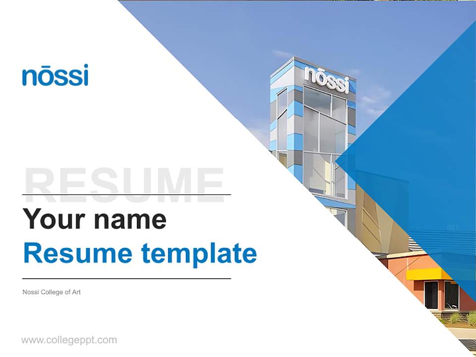 Nossi College of Art Resume PPT Template4:3 ratio PPT effect preview image5
