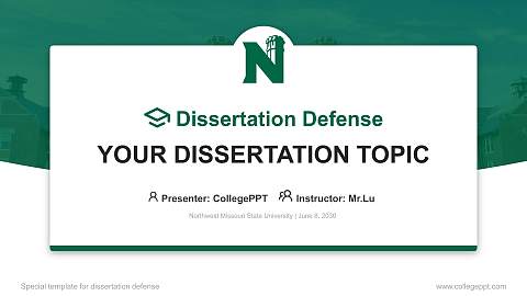 Northwest Missouri State University Graduation Thesis Defense PPT Template