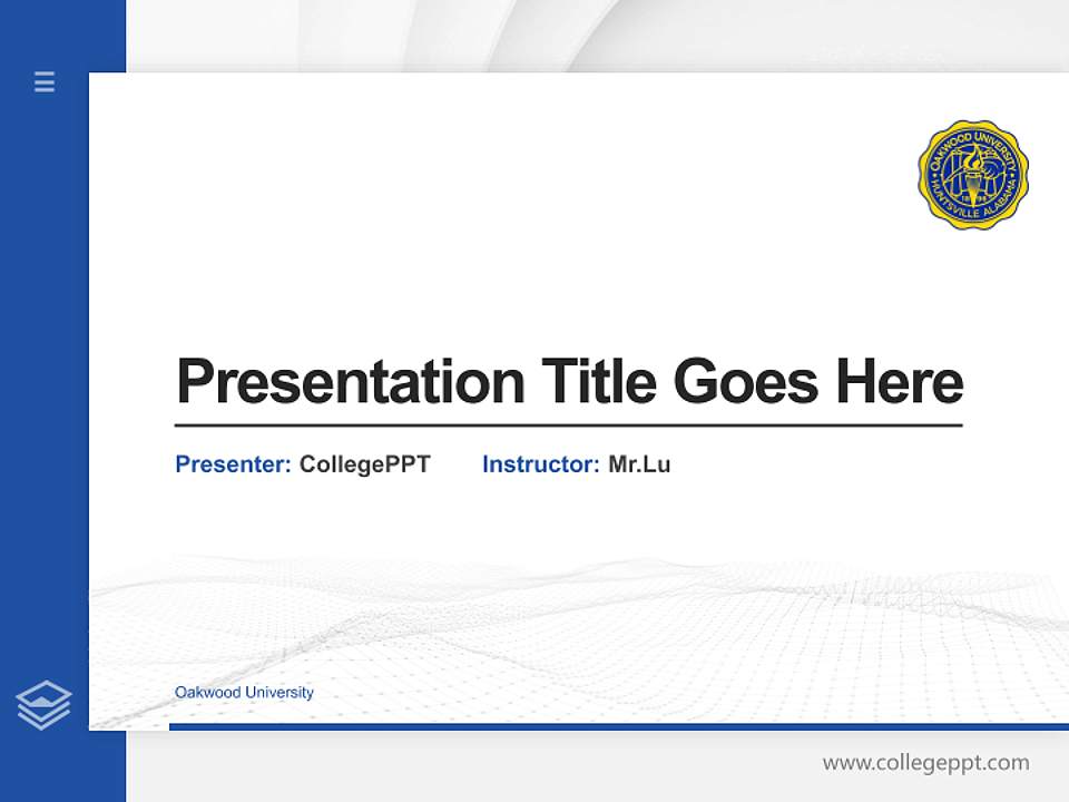 Oakwood University Thesis Proposal/Graduation Defense PPT Template4:3 ratio PPT effect preview image5