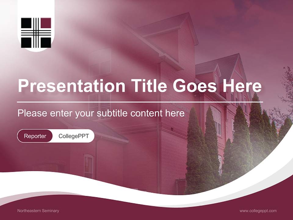 Northeastern Seminary Lecture Sharing and Networking Event PPT Template4:3 ratio PPT effect preview image4