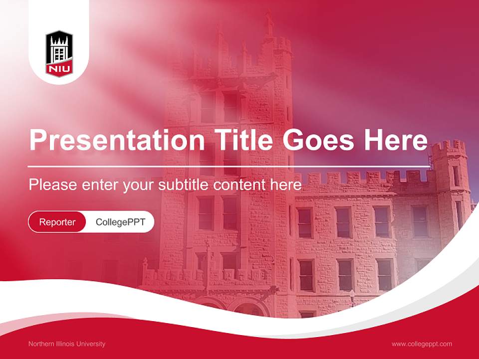 Northern Illinois University Lecture Sharing and Networking Event PPT Template4:3 ratio PPT effect preview image4