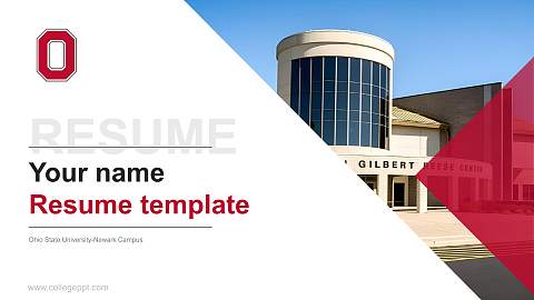 Ohio State University-Newark Campus Resume PPT Template